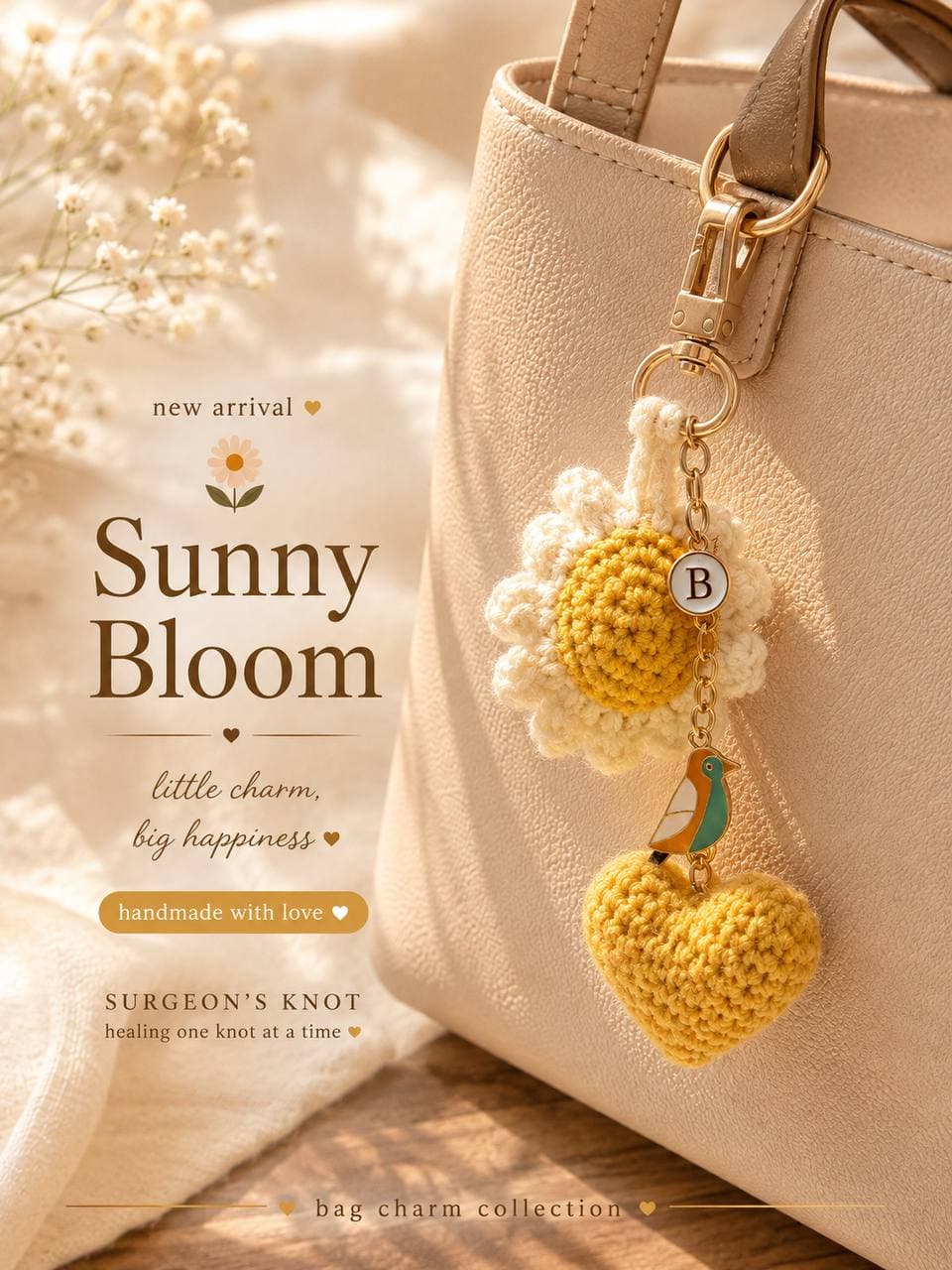 Sunny Bloom Bag Charm