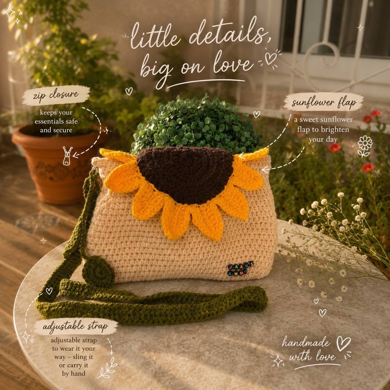 Sunflower Crossbody Bag