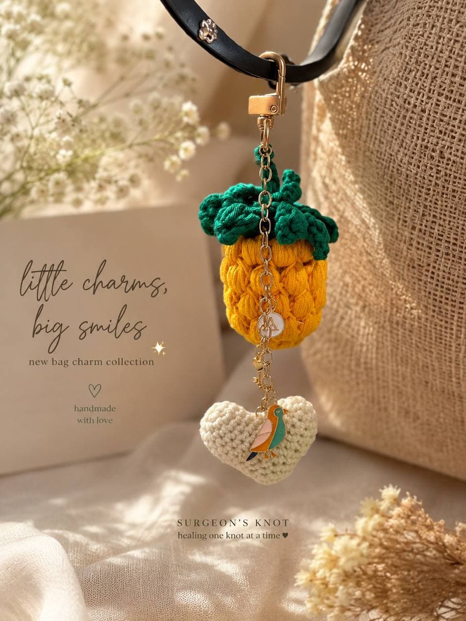 Pineapple Bag Charm