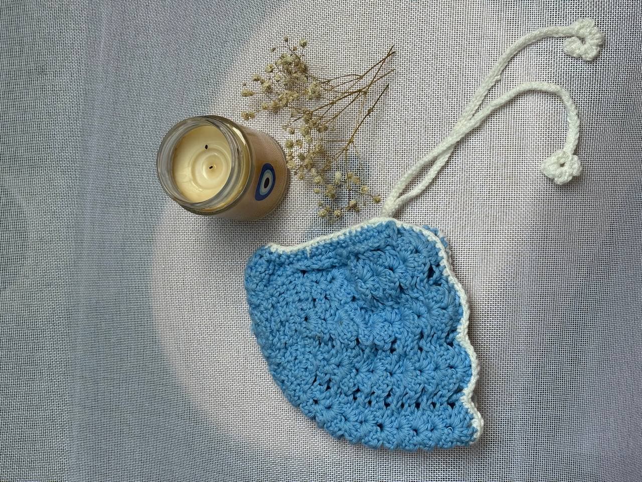 Mini Drawstring Pouch (Sky Blue)