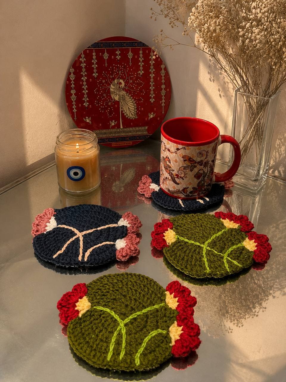 Floral Coasters (Set of 4)