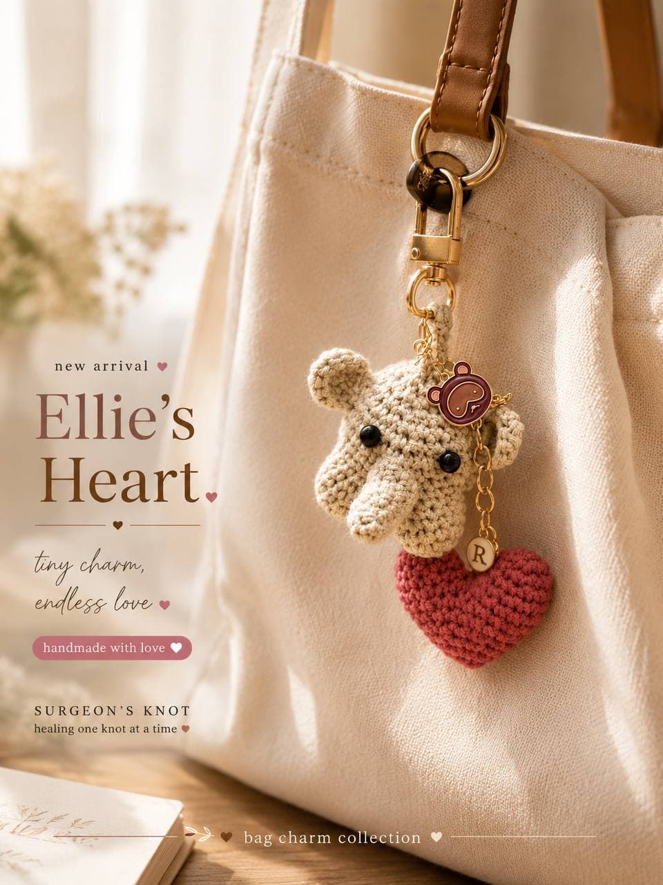 Ellie's Heart Bag Charm